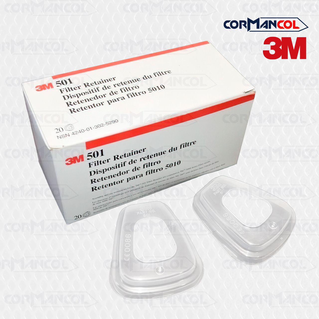 501 RETENEDOR PARA FILTRO 5010 X UNIDAD MARCA 3M