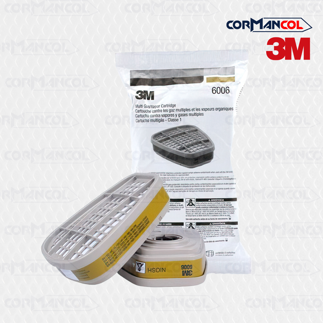6006 CARTUCHO MULTIPROPOSITO GASES ACIDOS MARCA 3M