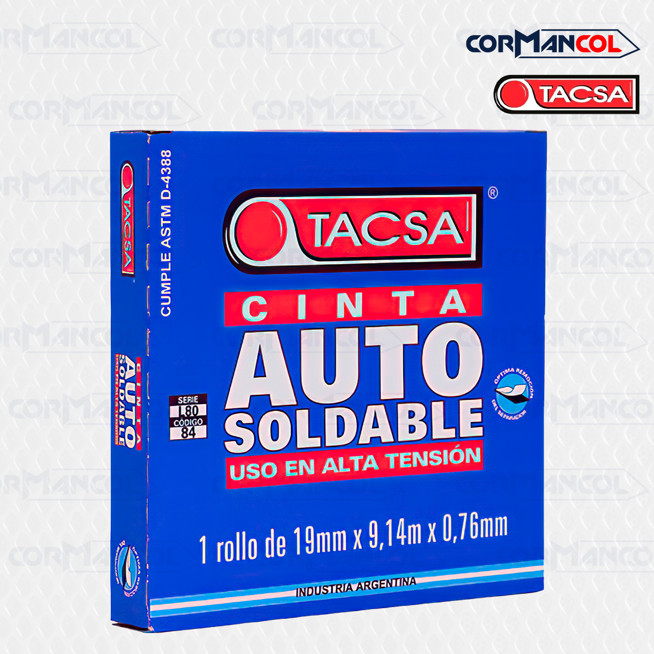 100249 CINTA AUTO SOLDABLE ROLLO 19 MM TACSA