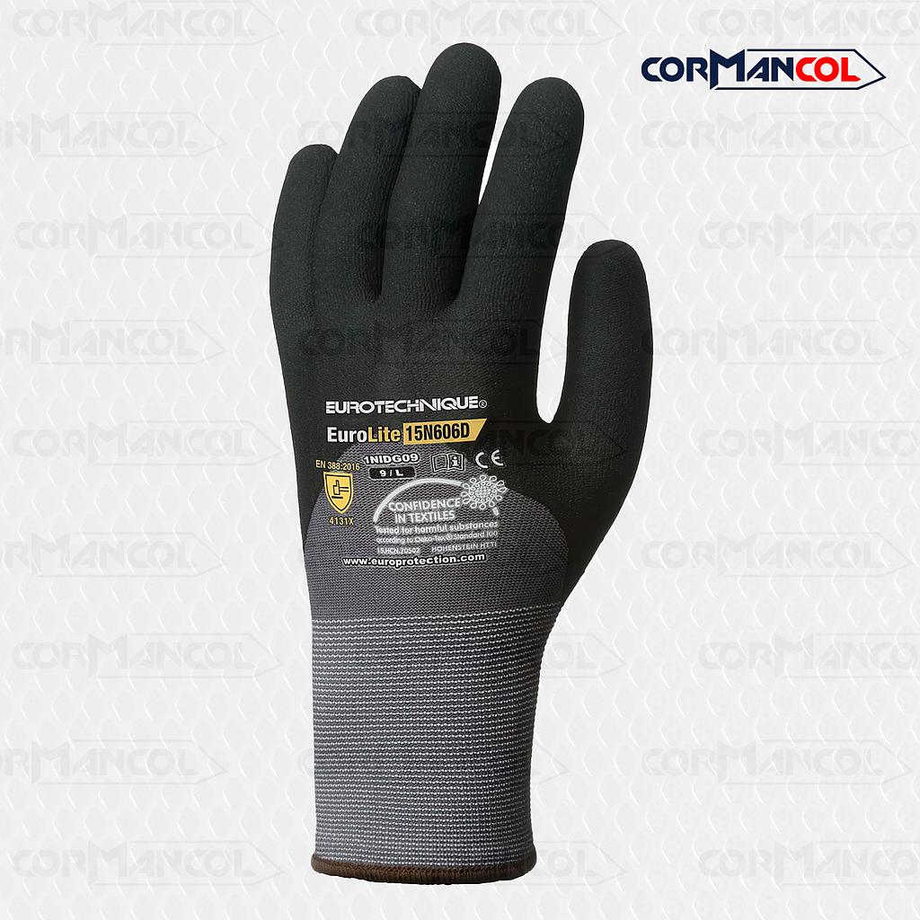 GUANTE NYLON CAL 15 NITRILO ESPUMADO PUNTOS T8